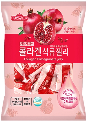 Ilkwang~Курс желейных конфет с коллагеном и соком граната (Корея)~Collagen Pomegranate Jelly