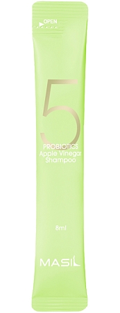 Masil~Бессульфатный шампунь с яблочным уксусом, 8мл~5 Probiotics Apple Vinegar Shampoo